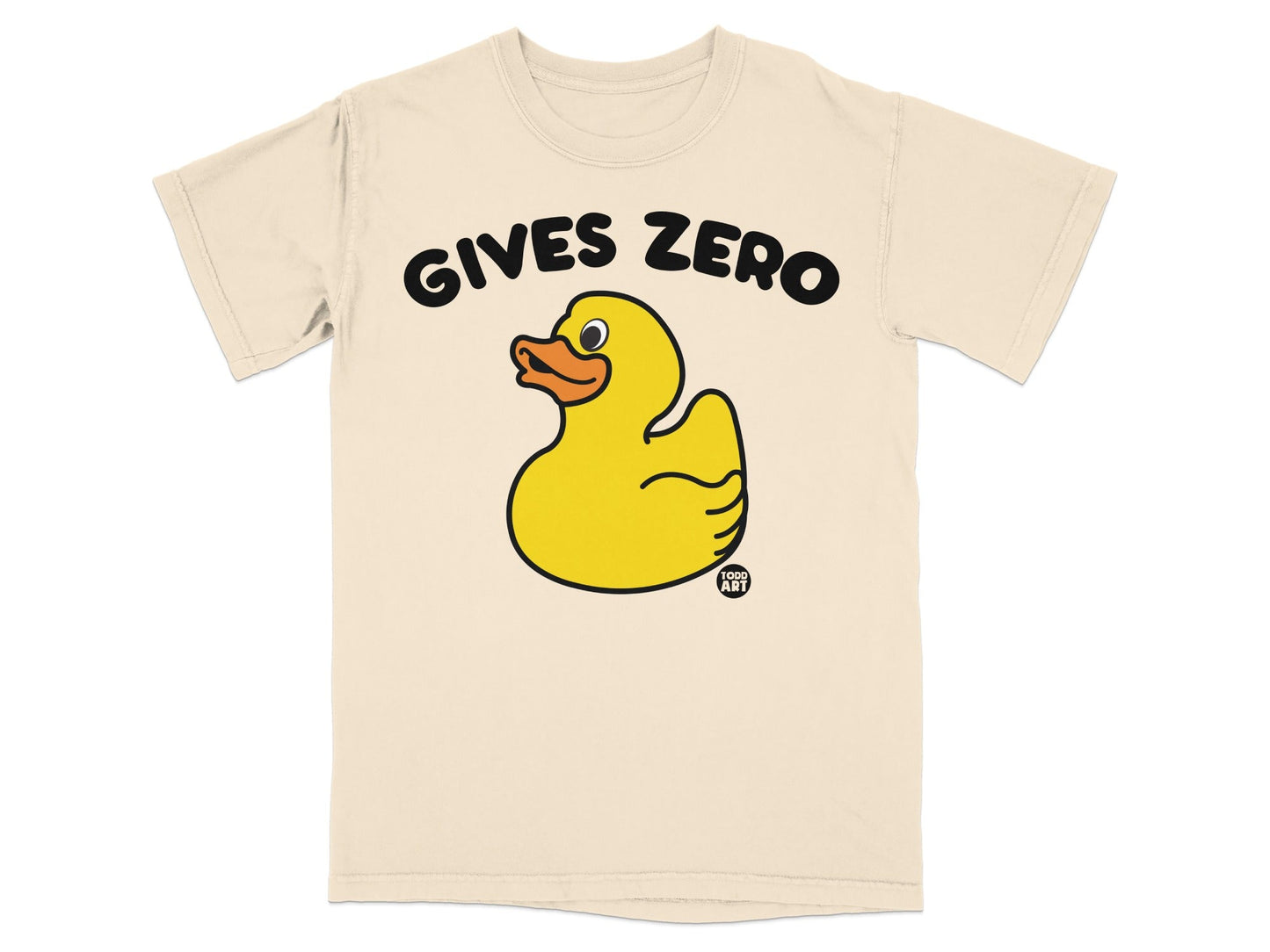 Gives Zero Yellow Duck Graphic T-Shirt