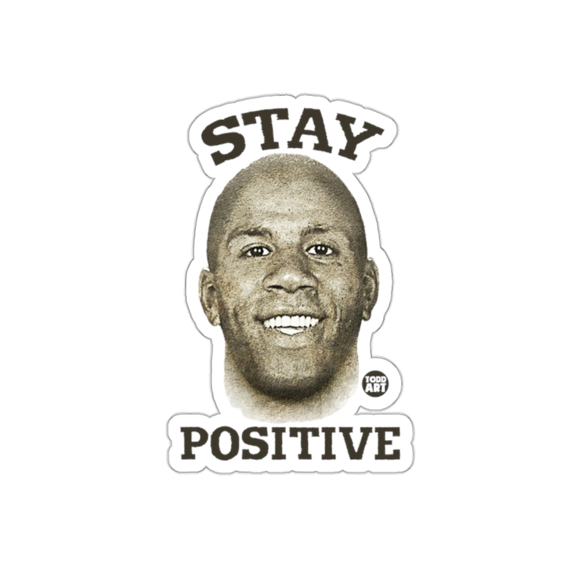 Stay Positive Inspirational Figure Design Quote sticker