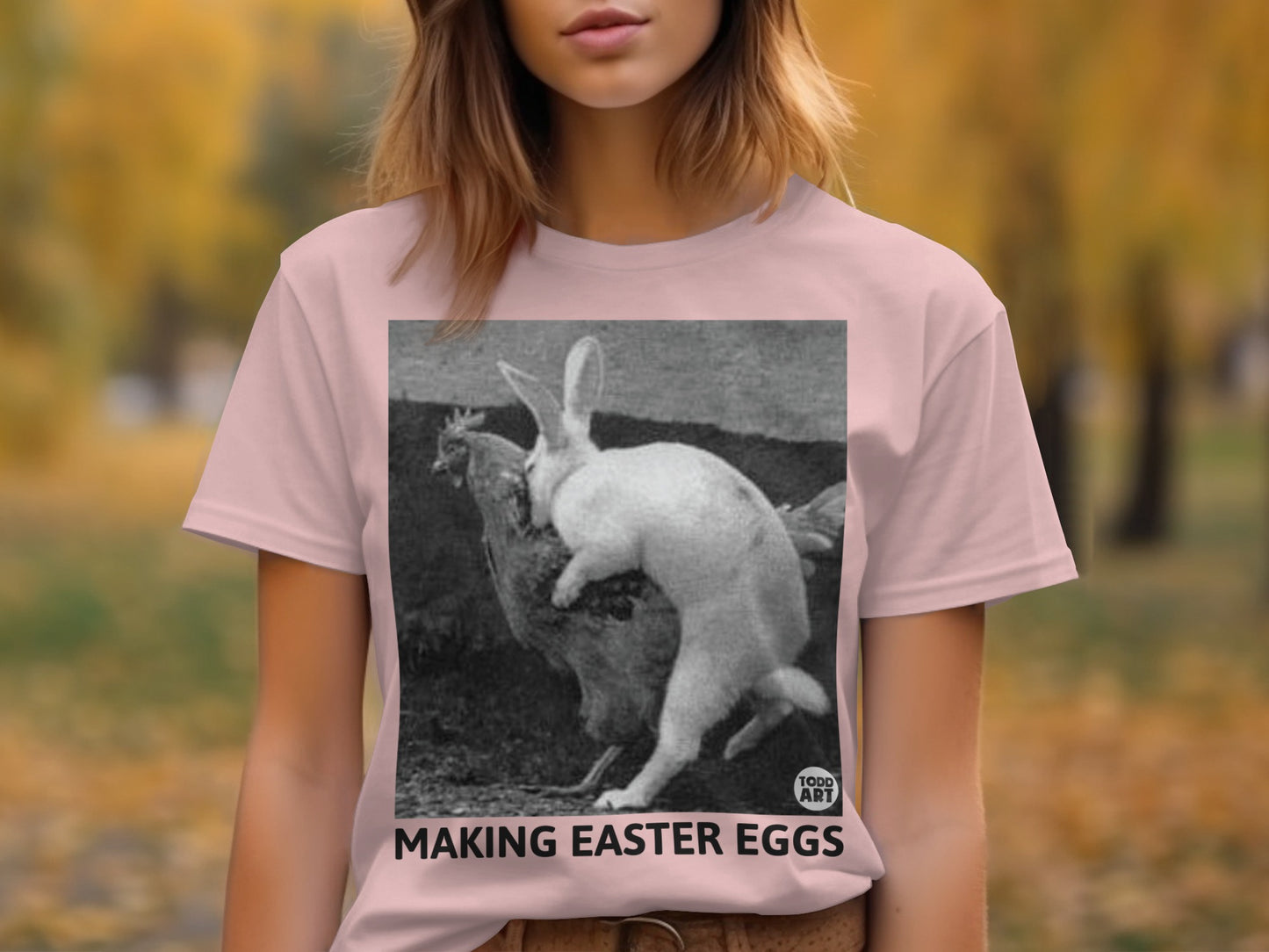 Funny MAKING EASTER EGGS Graphic T-shirt