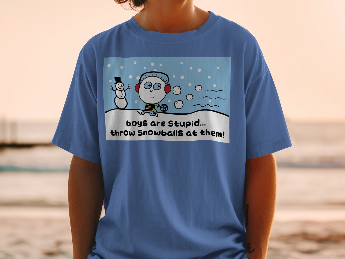 Boys Are Stupid Throw Snowballs At Them T-Shirt