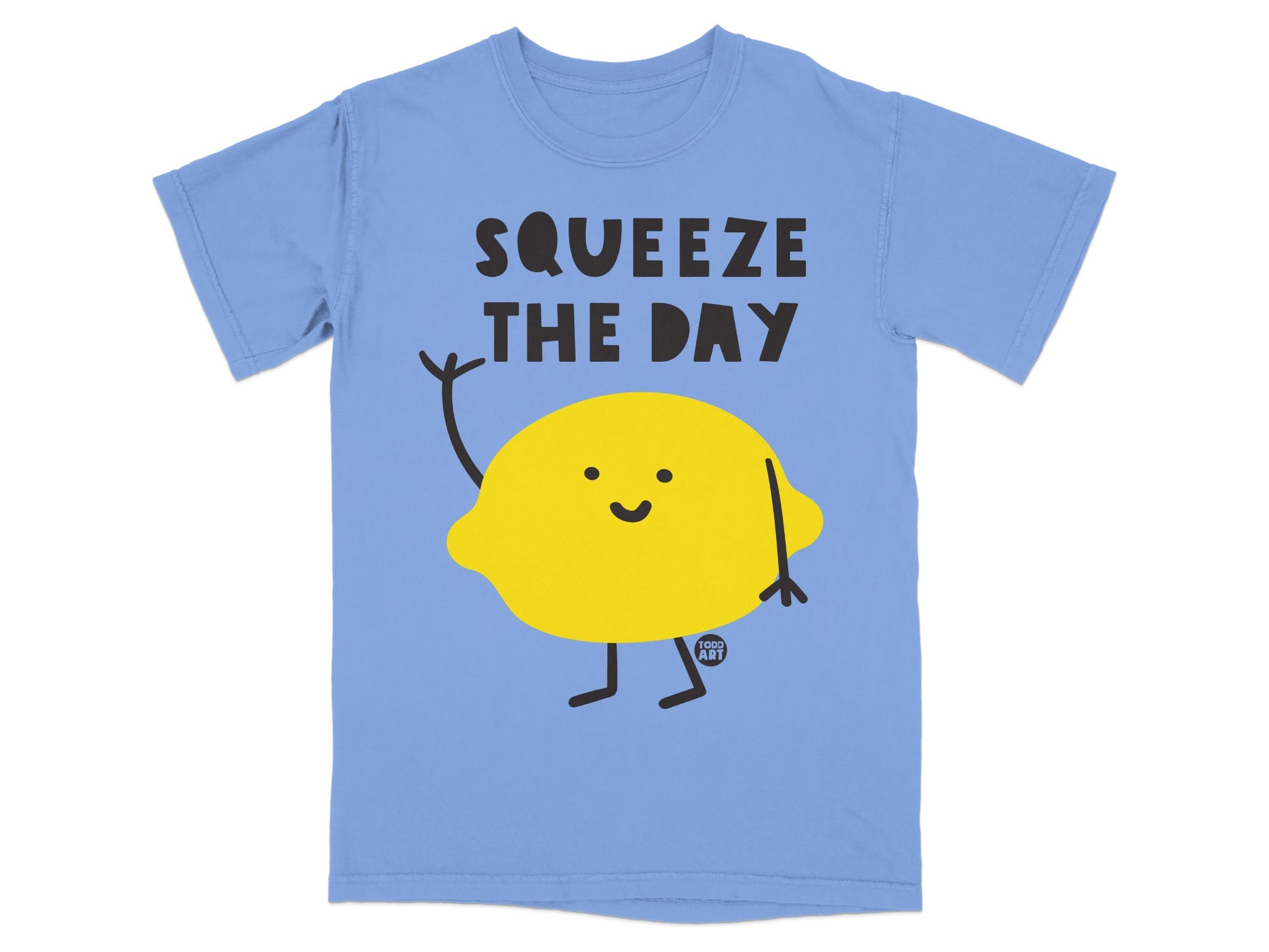 Funny Lemon Character SQUEEZE THE DAY Light Blue Product Type