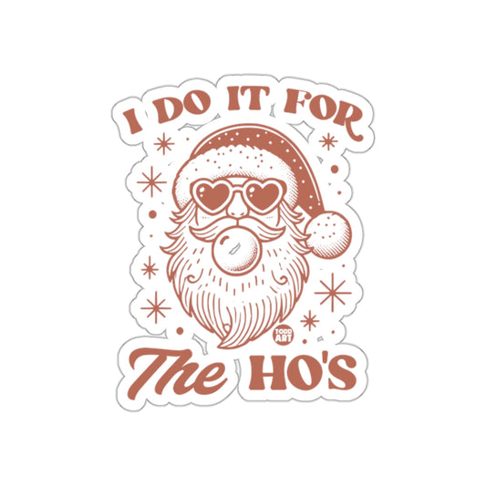 I Do It For The Ho's Retro Santa Sticker Decor
