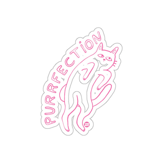 PURRFECTION Cute Cat Design Sticker for Cat Lovers