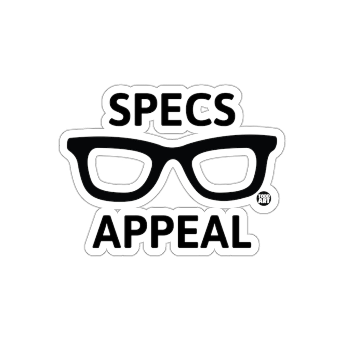 Specs Appeal Eyeglasses With Todd Art Logo Stylish sticker