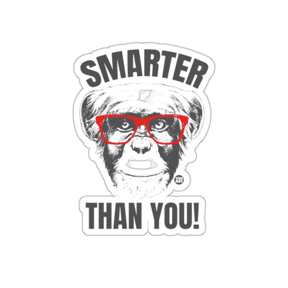 Smarter Than You Monkey with Glasses Design Sticker