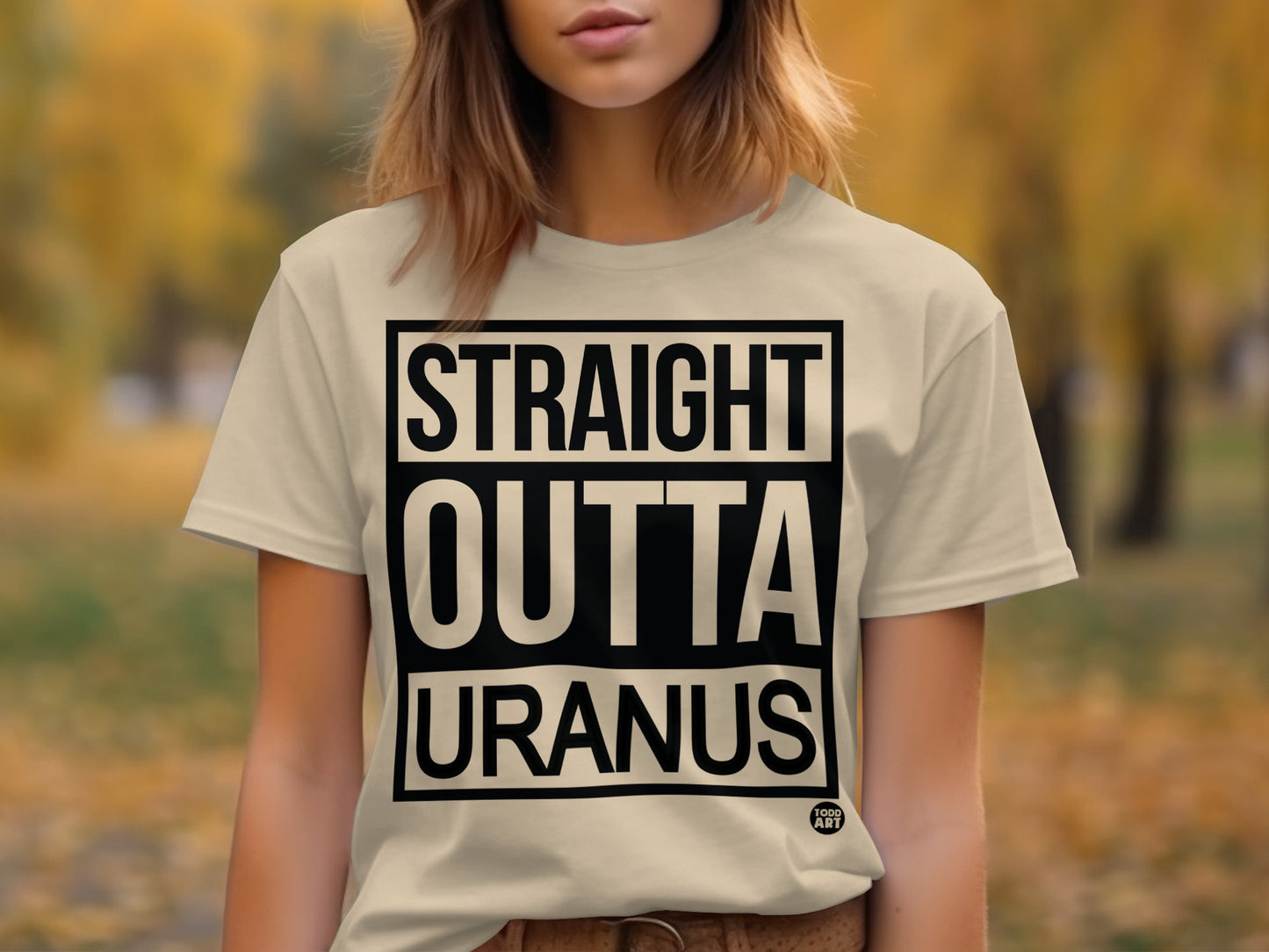 Straight Outta Uranus Funny T-Shirt Novelty product