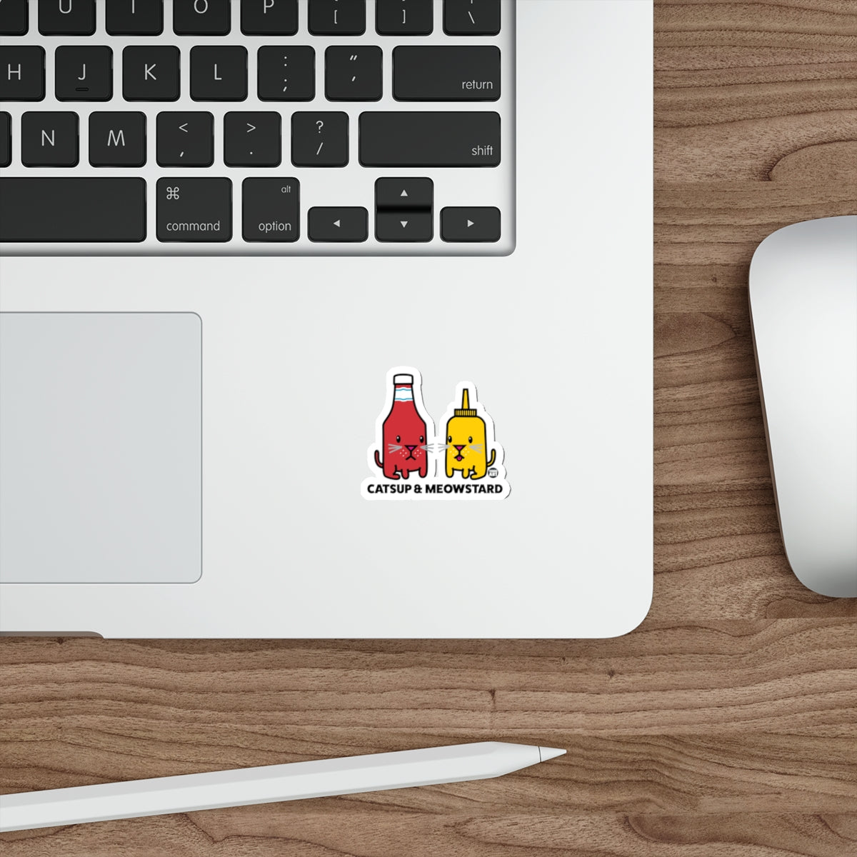 Catsup and Meowstard Funny Todd Art Design Colorful sticker