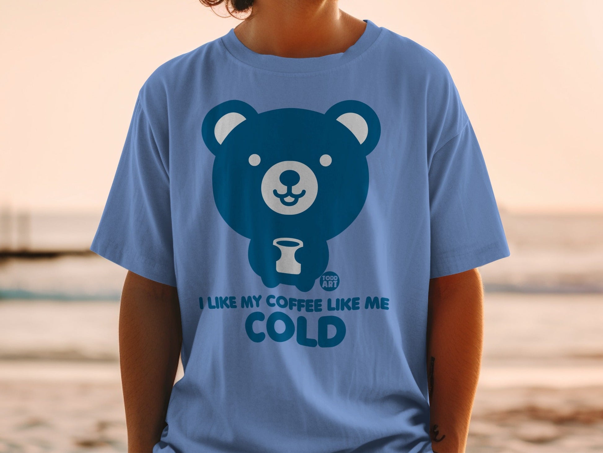 I Like My Coffee Like Me Cold Bear T-Shirt