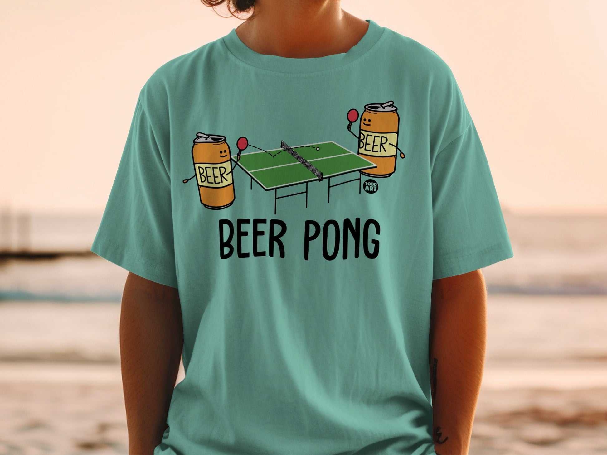 Beer Pong Graphic Tee for Party Fun and Laughter