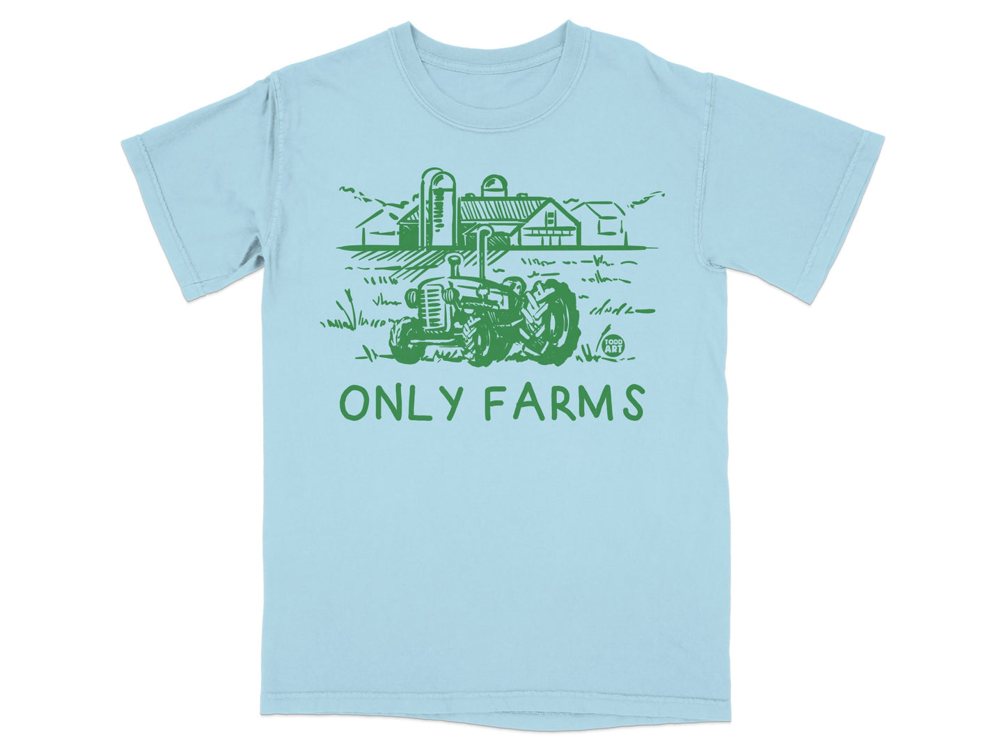Light Blue ONLY FARMS Green Farm Scene Tractor product type