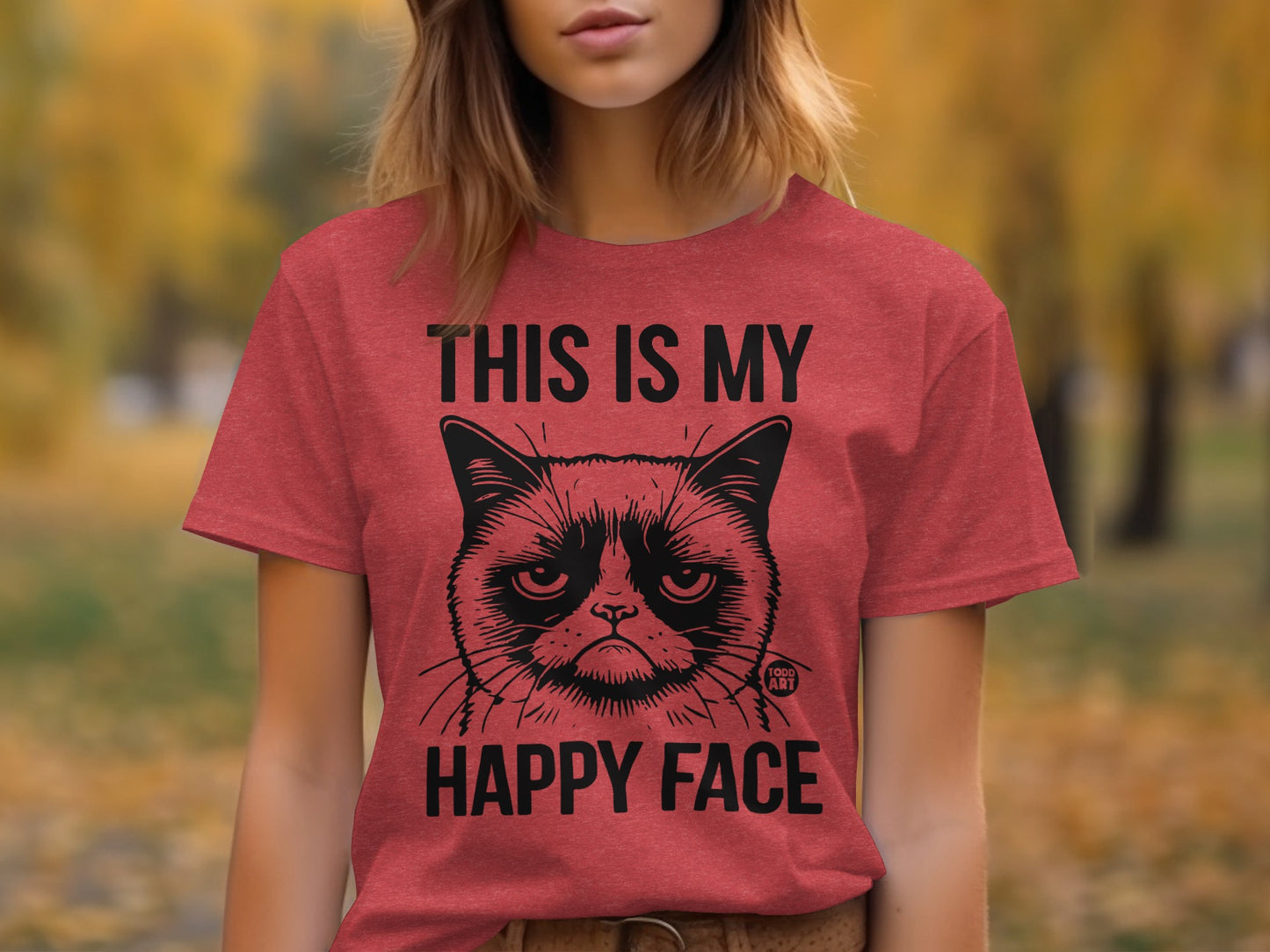 This Is My Happy Face Grumpy Cat T-Shirt
