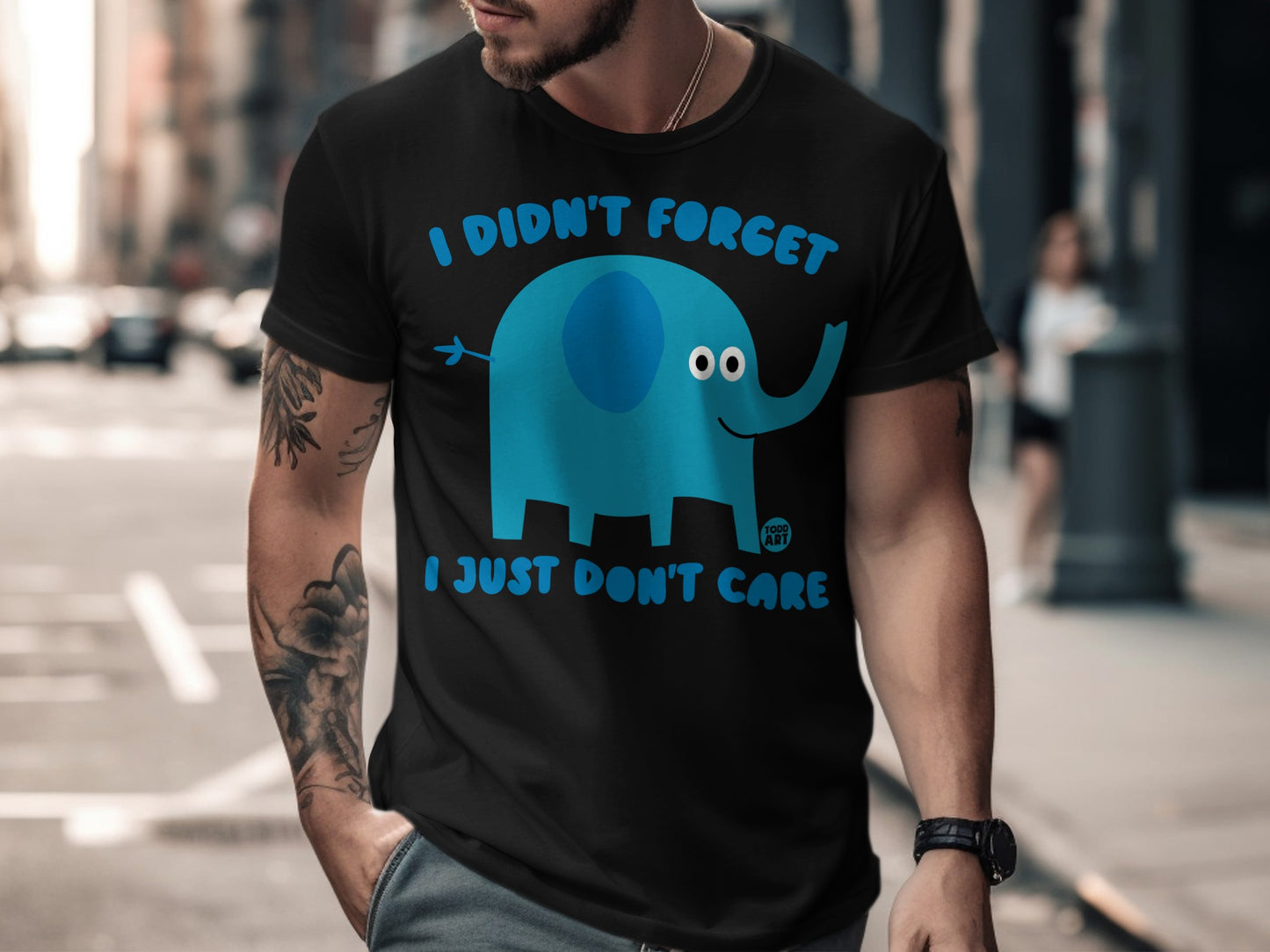 I Didn't Forget I Just Don't Care Elephant T-shirt