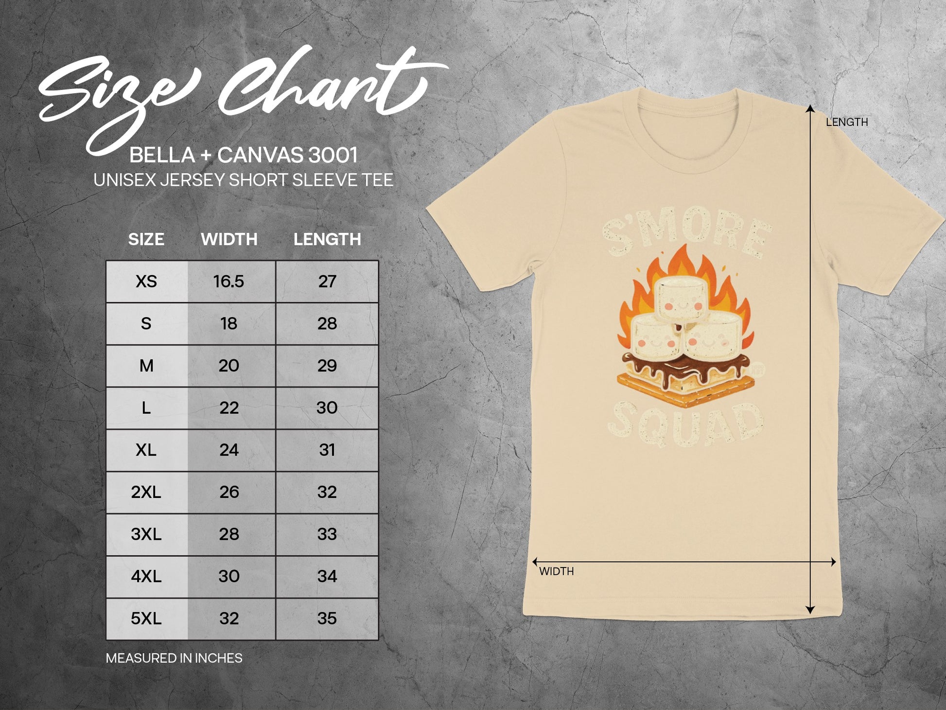 S'more Squad Bella Canvas 3001 Short Sleeve Tee Shirt