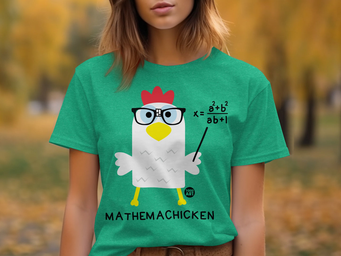 Funny Mathemachicken Geek Humor Shirt for Math Lovers