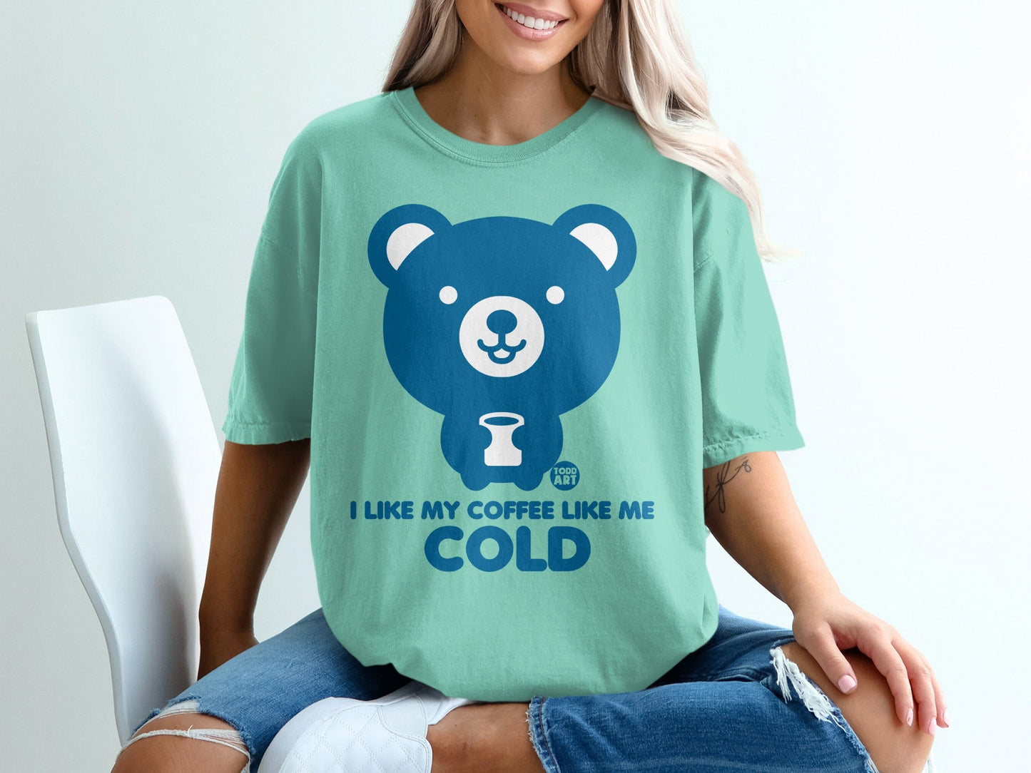 I Like My Coffee Like Me Cold Bear Graphic T-shirt