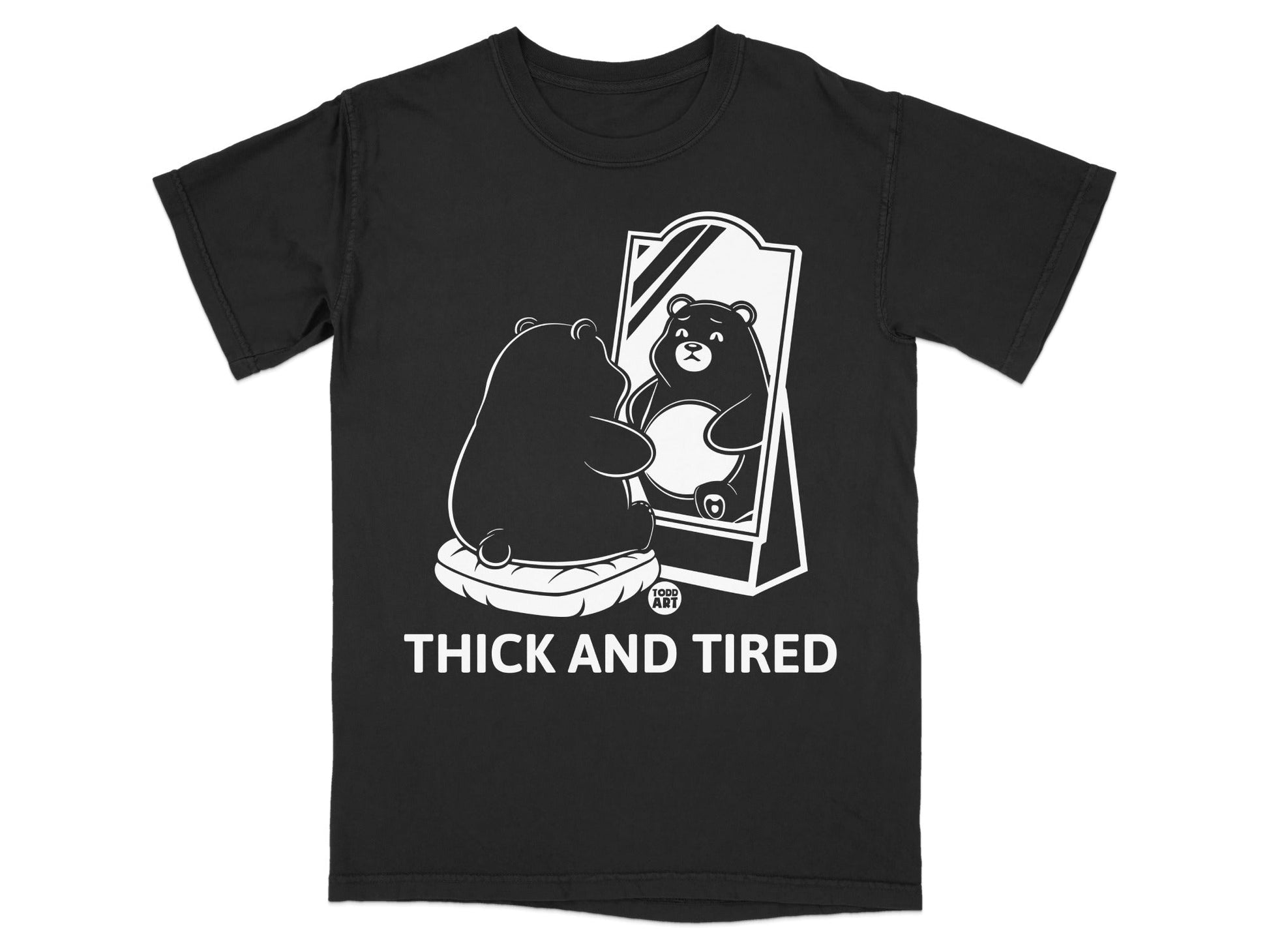 Thick and Tired Bear Design T-Shirt Product