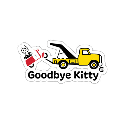 Goodbye Kitty Funny Tow Truck Sticker
