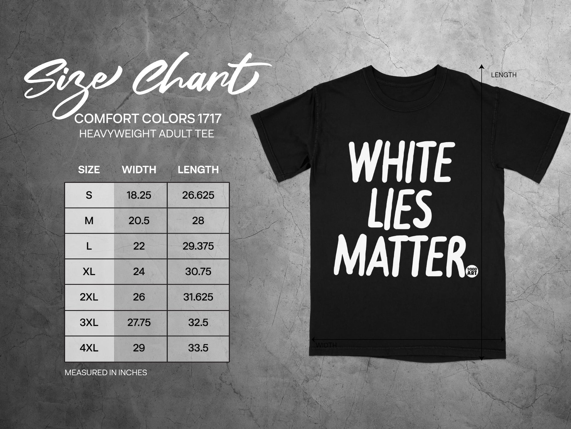 White Lies Matter Heavyweight Adult Tee