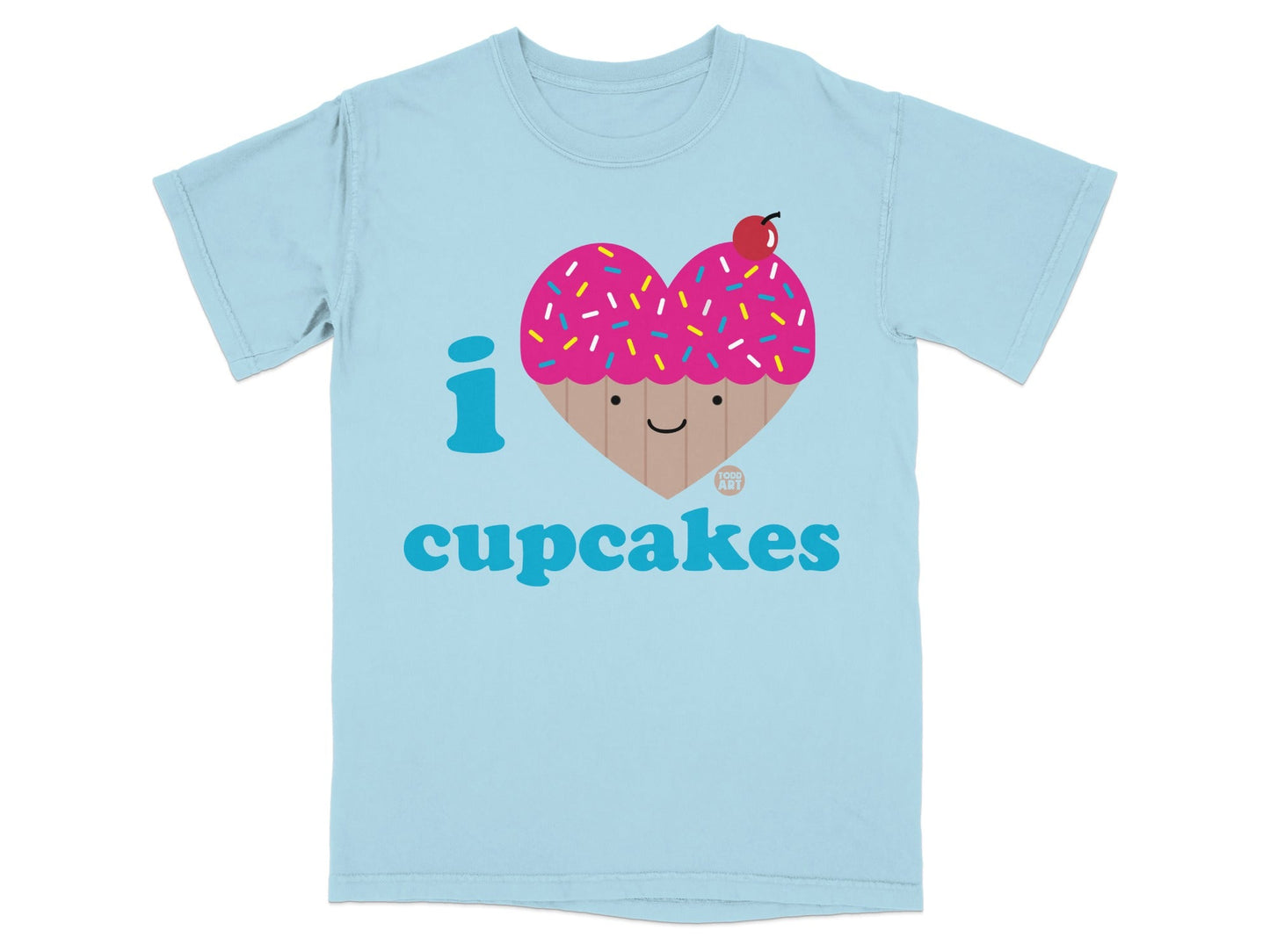 I Love Cupcakes Cute Graphic Tee Shirt