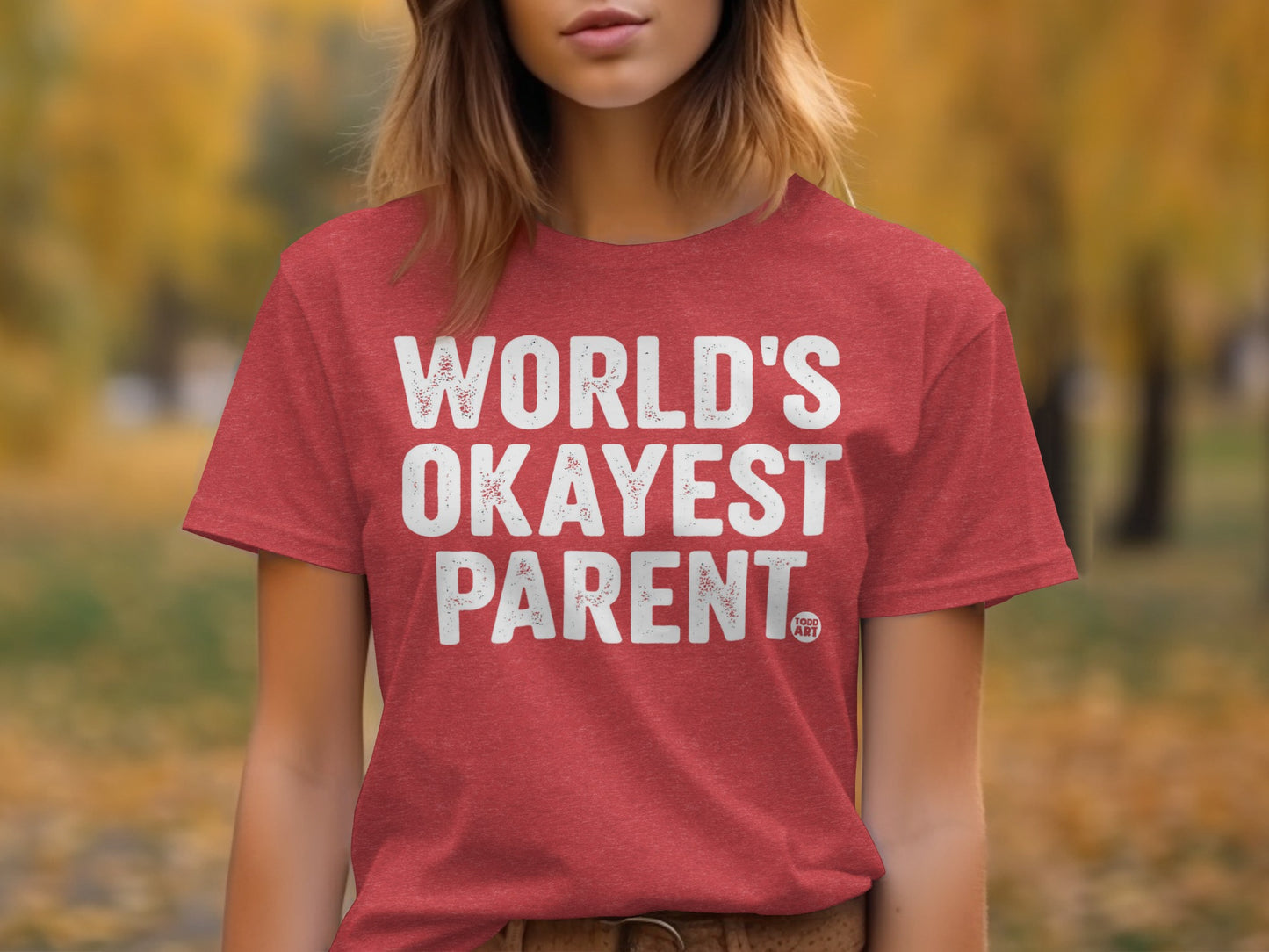 World's Okayest Parent printed design shirt