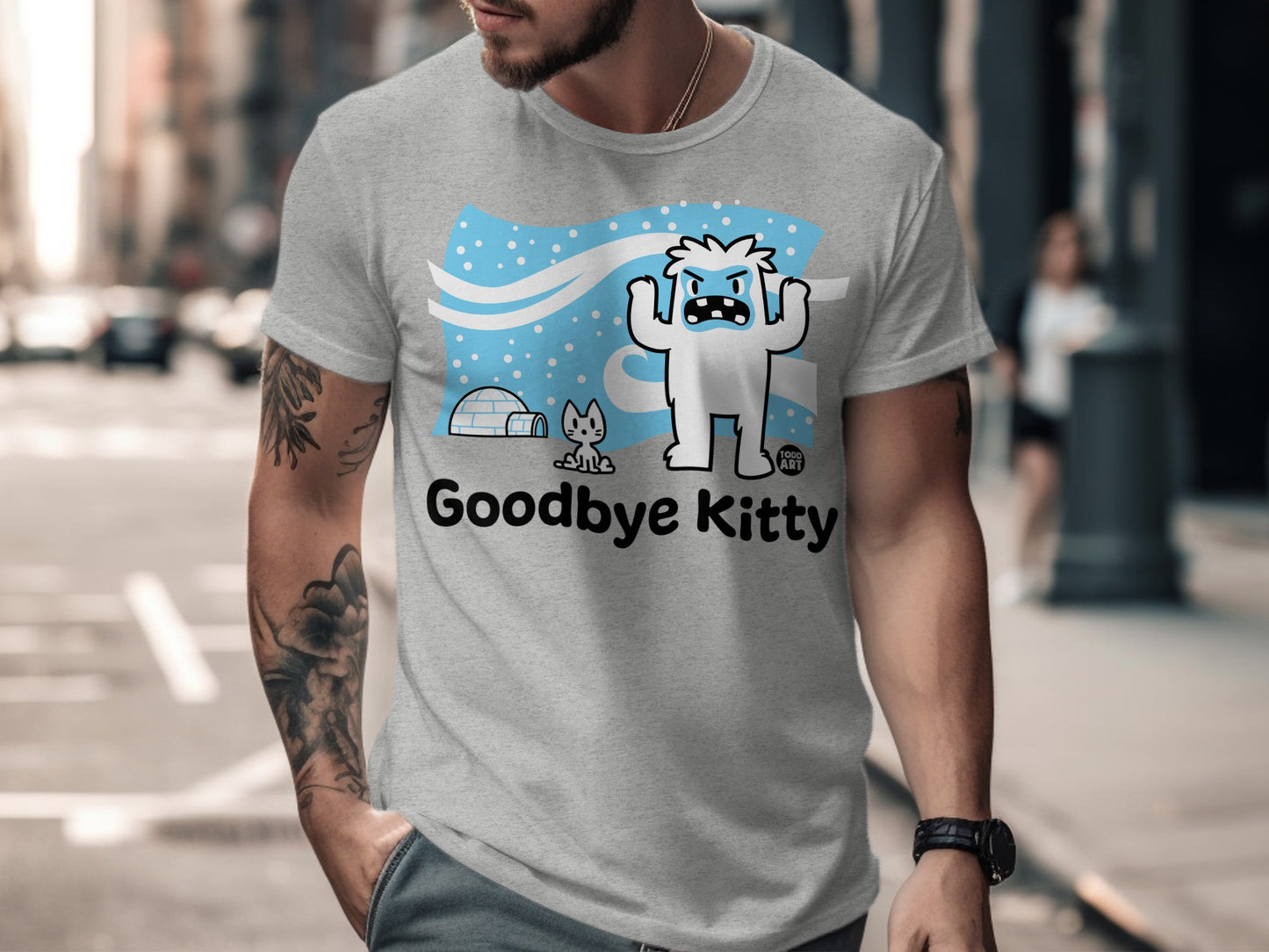 Goodbye Kitty Yeti Fun Graphic T-shirt