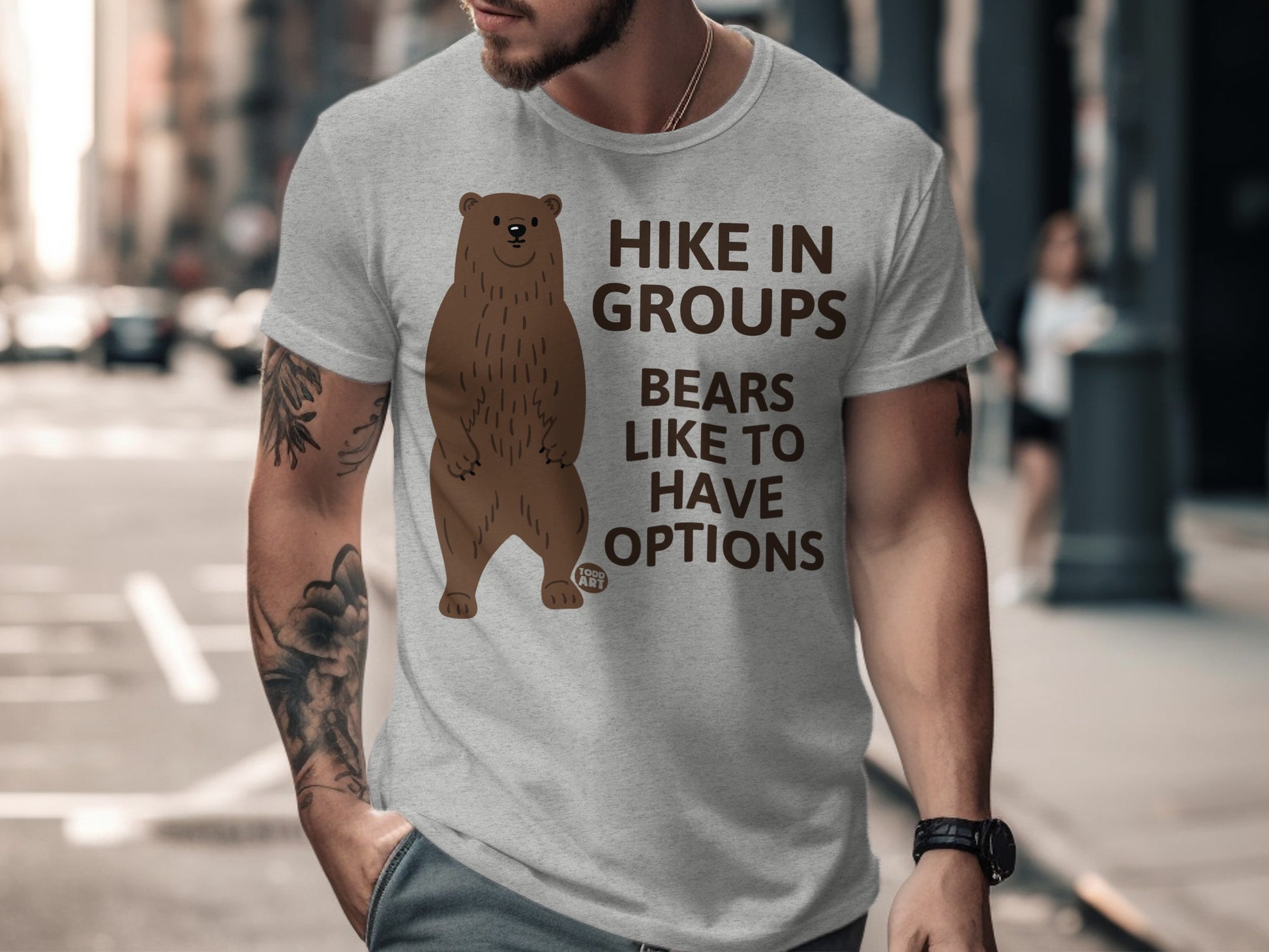 Hike in Groups Bears Like to Have Options T-shirt