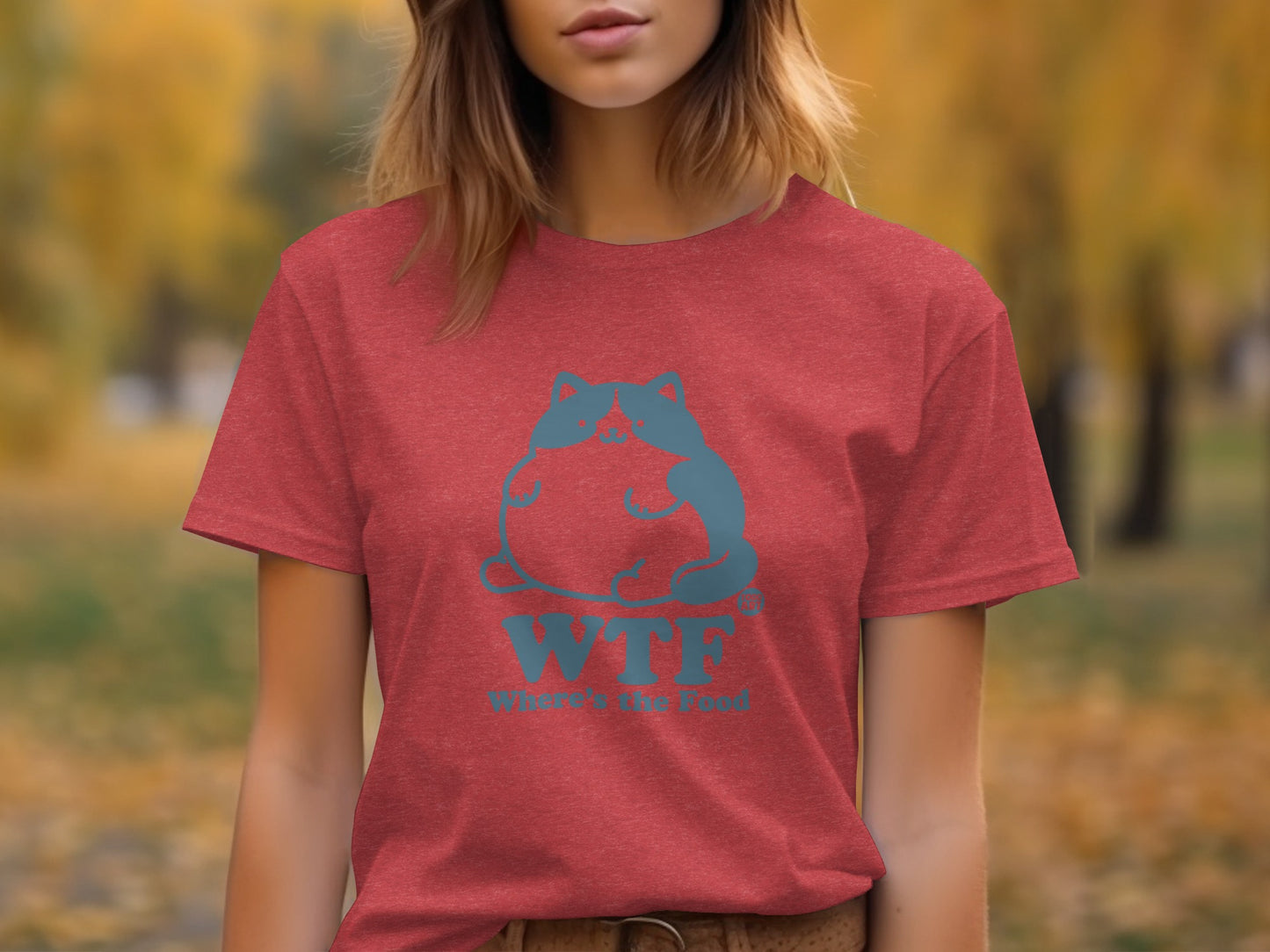 WTF Where's The Food Cat Graphic T-Shirt