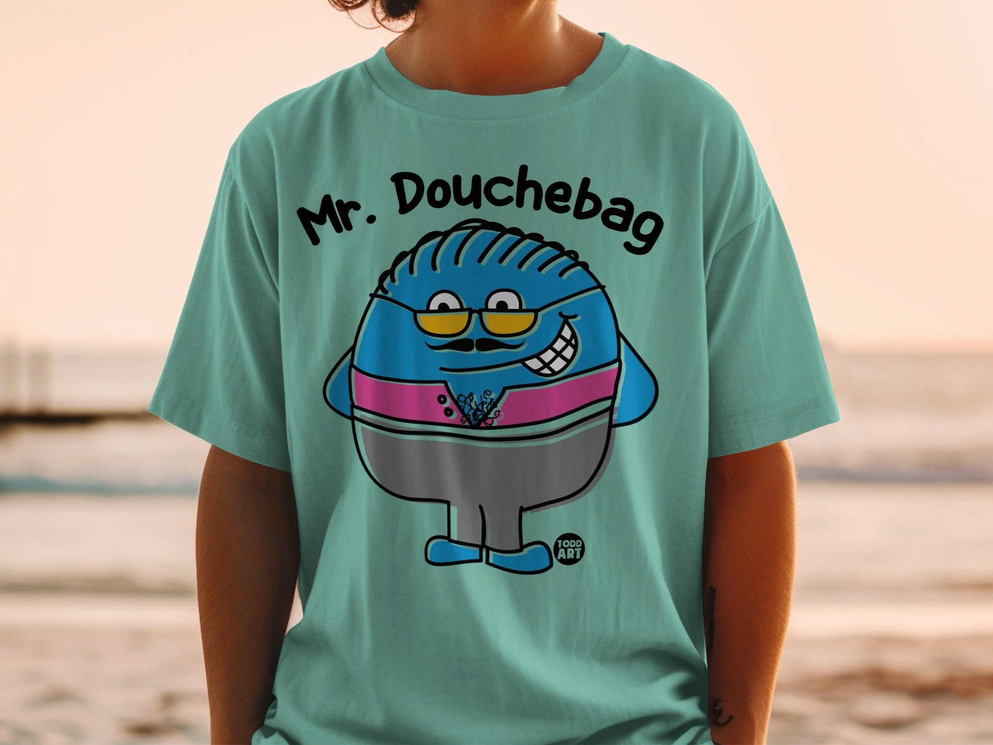 Mr. Douchebag Todd Art T-shirt Fun Graphic Tee