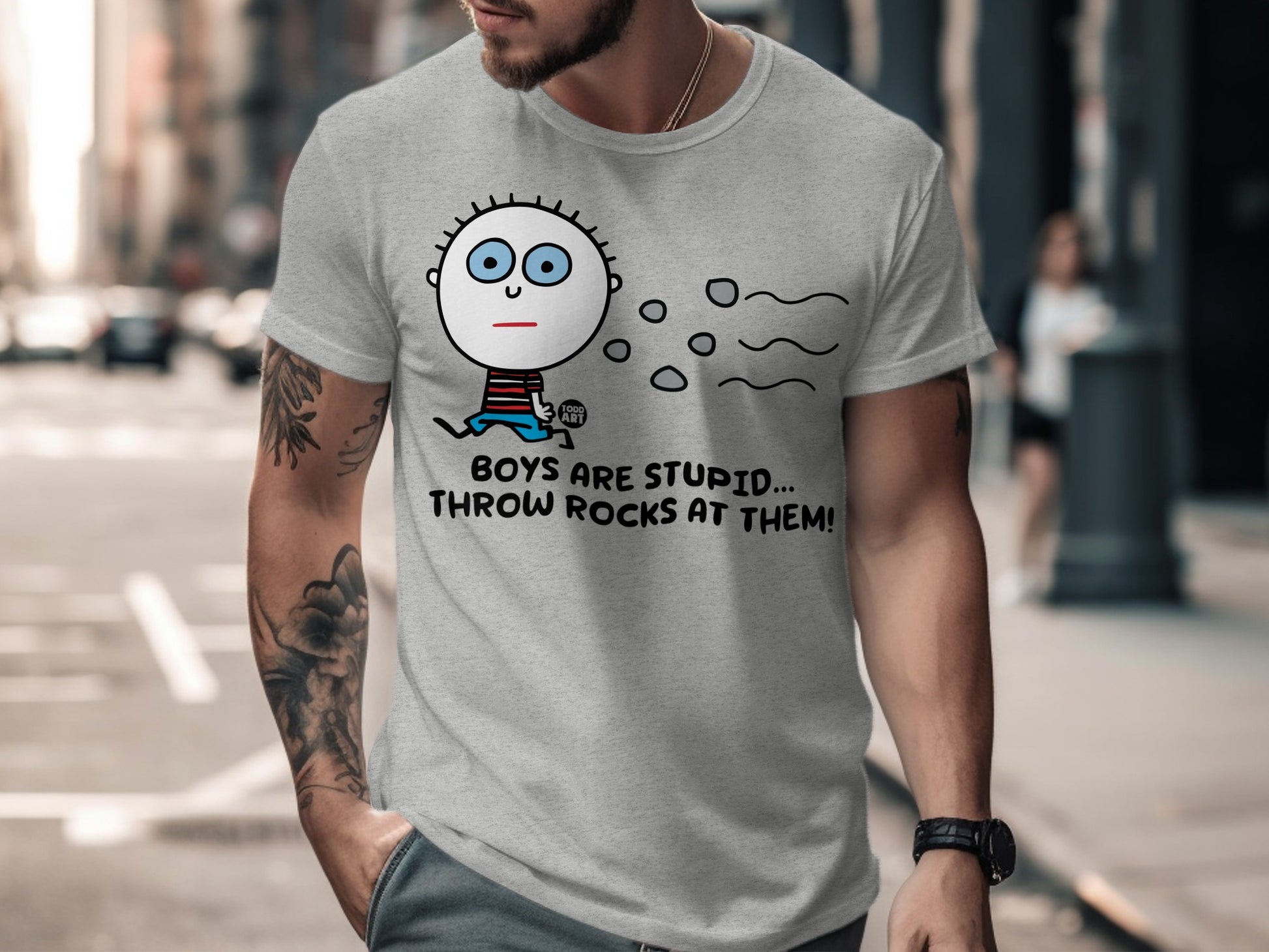Boys Are Stupid Throw Rocks At Them T-shirt