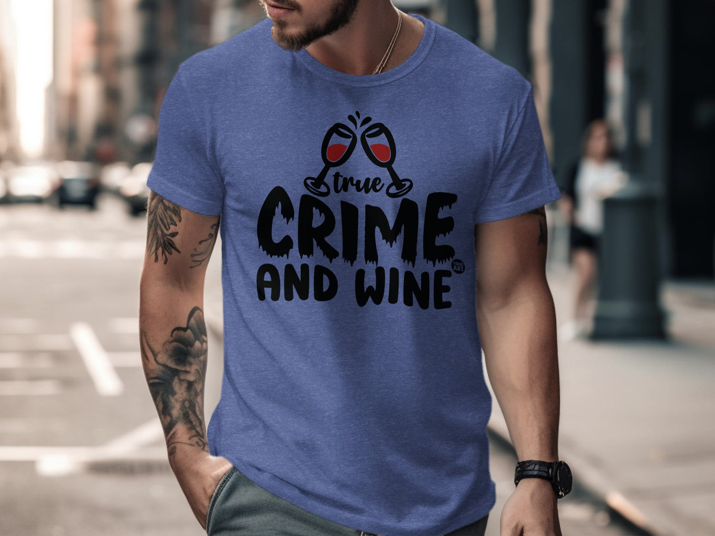 True Crime and Wine Graphic Print Casual Tee
