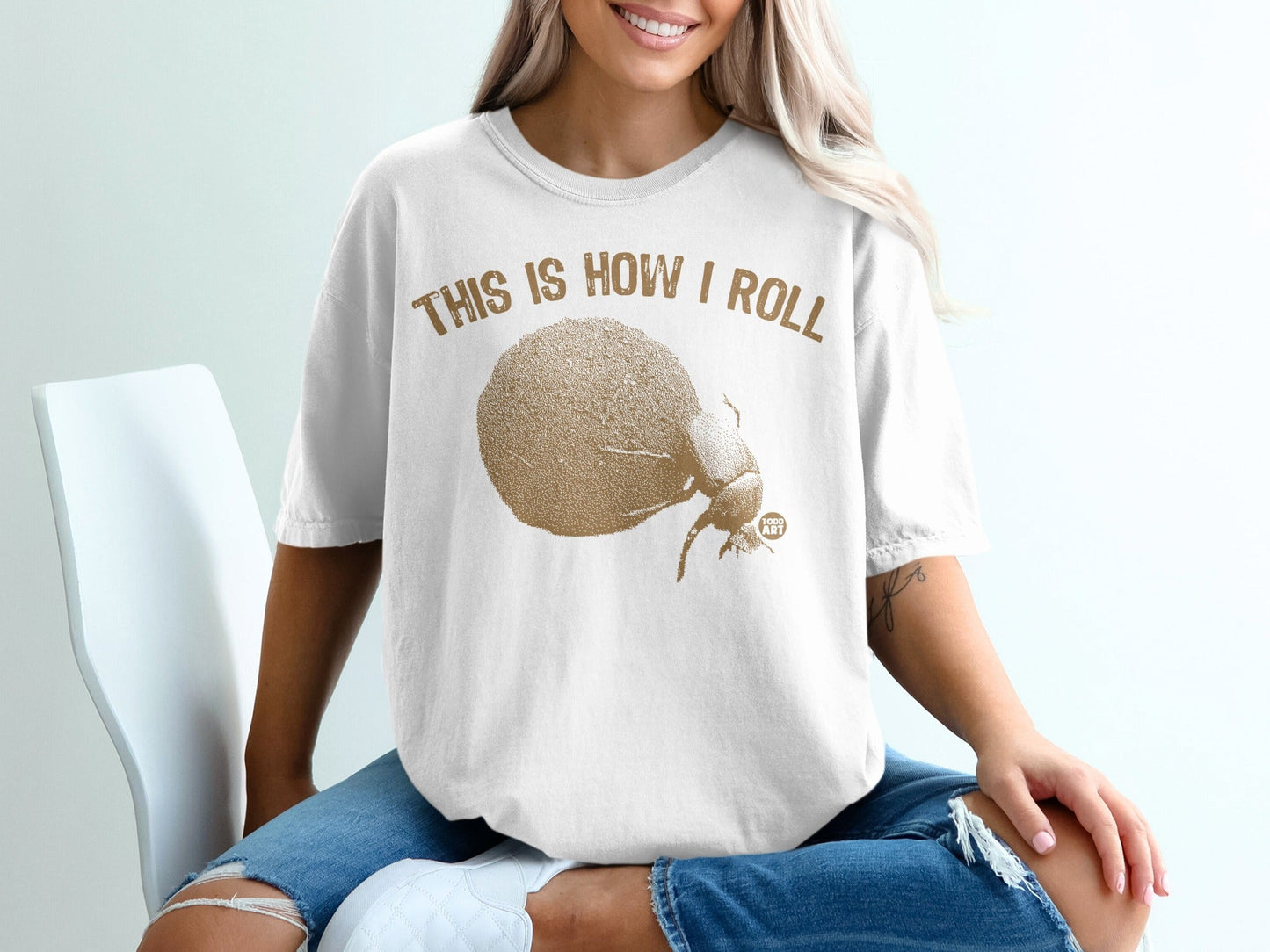 This Is How I Roll Dung Beetle Graphic T-Shirt