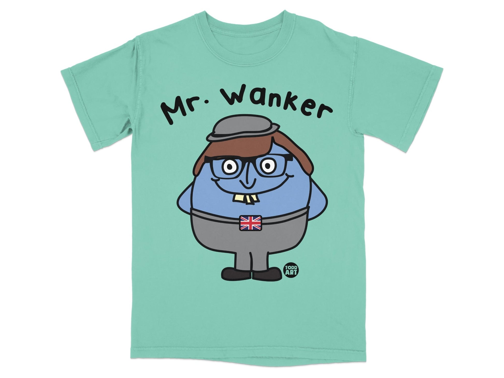 Mr. Wanker Cartoon Graphic Printed Fun Tee Product