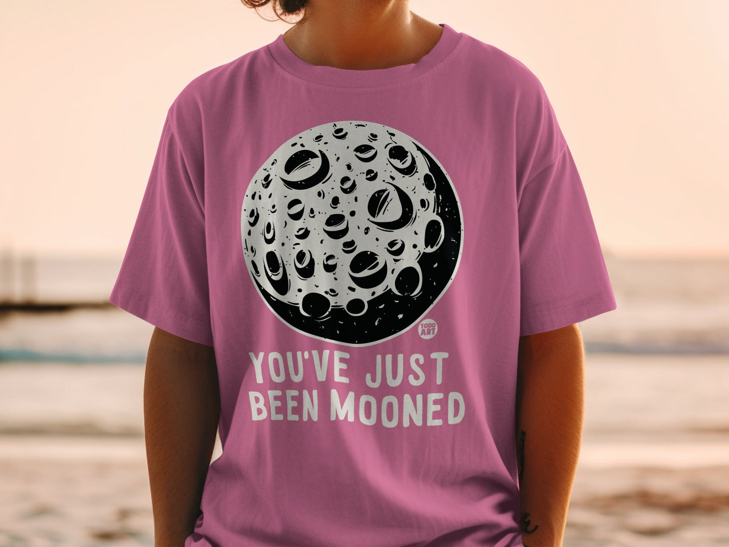 You've Just Been Mooned Funny Graphic Tee Shirt