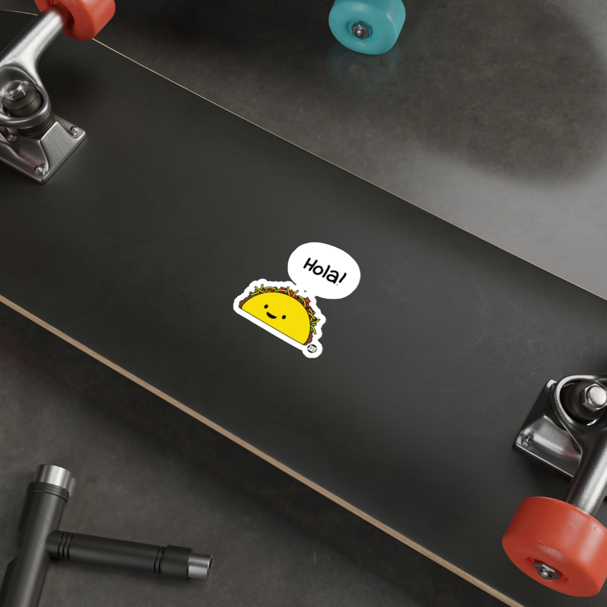 Cute Taco Hola Sticker Skateboard Decoration