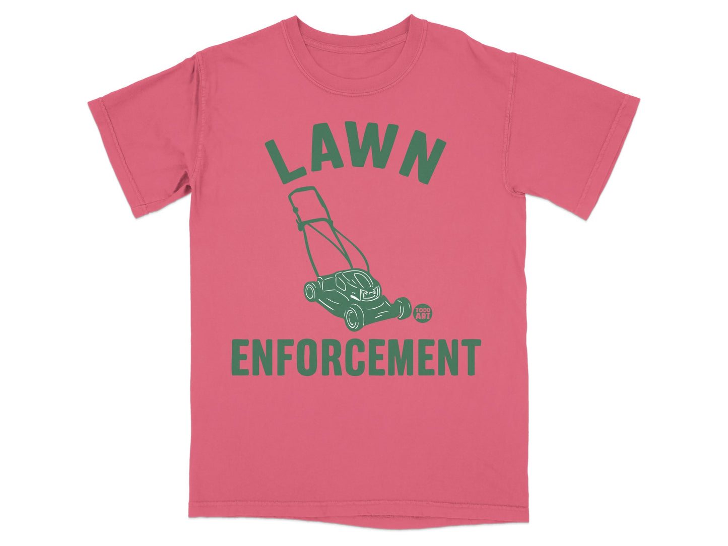 Pink Lawnmower LAWN ENFORCEMENT Funny Design product type