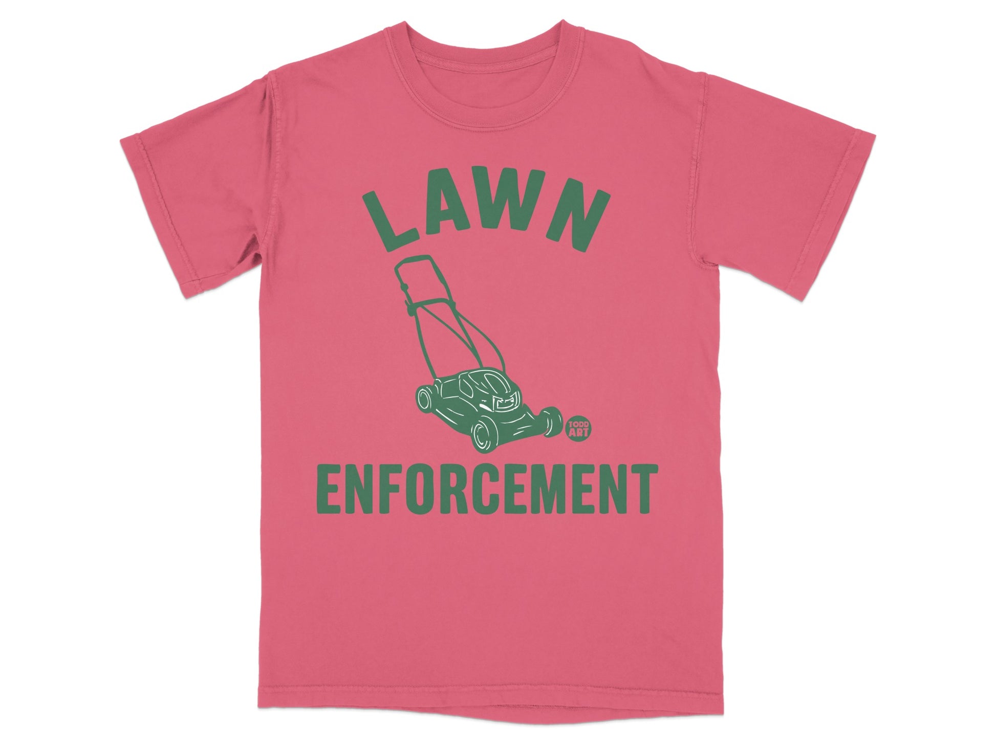 Pink Lawnmower LAWN ENFORCEMENT Funny Design product type