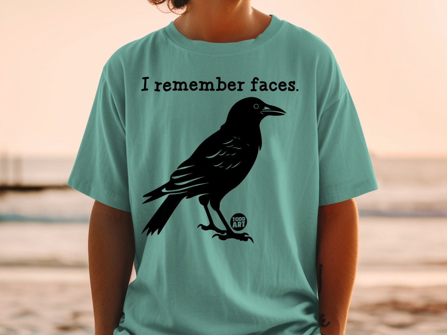 I Remember Faces Crow Graphic Unisex T-Shirt