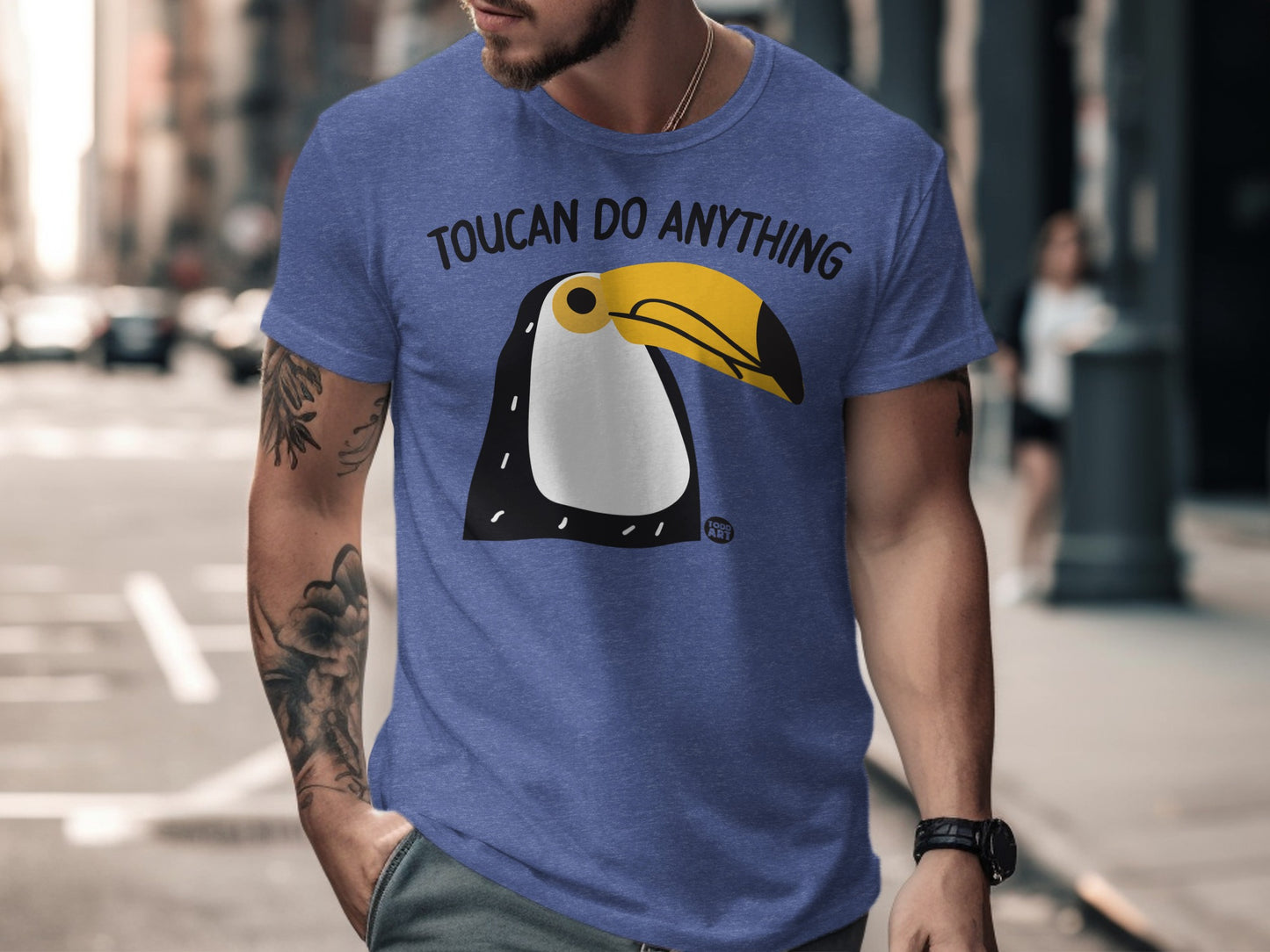 Toucan Do Anything Graphic Blue T-Shirt Product