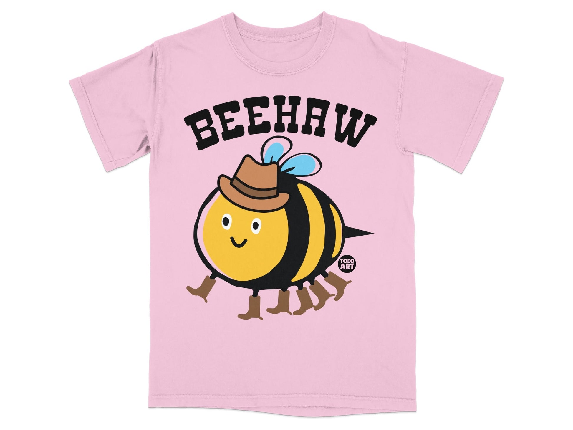 Beehaw Cowboy Cartoon Honey Bee Graphic T-shirt