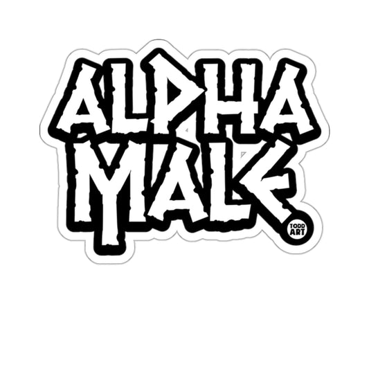 Alpha Male Graphic Design Sticker Unique Typography