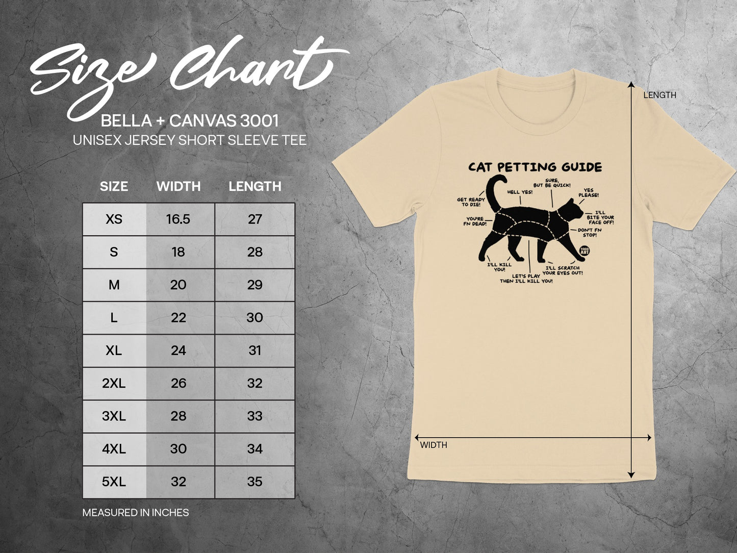 Cat Petting Guide Graphic Print Unisex Jersey Short Sleeve Tee product
