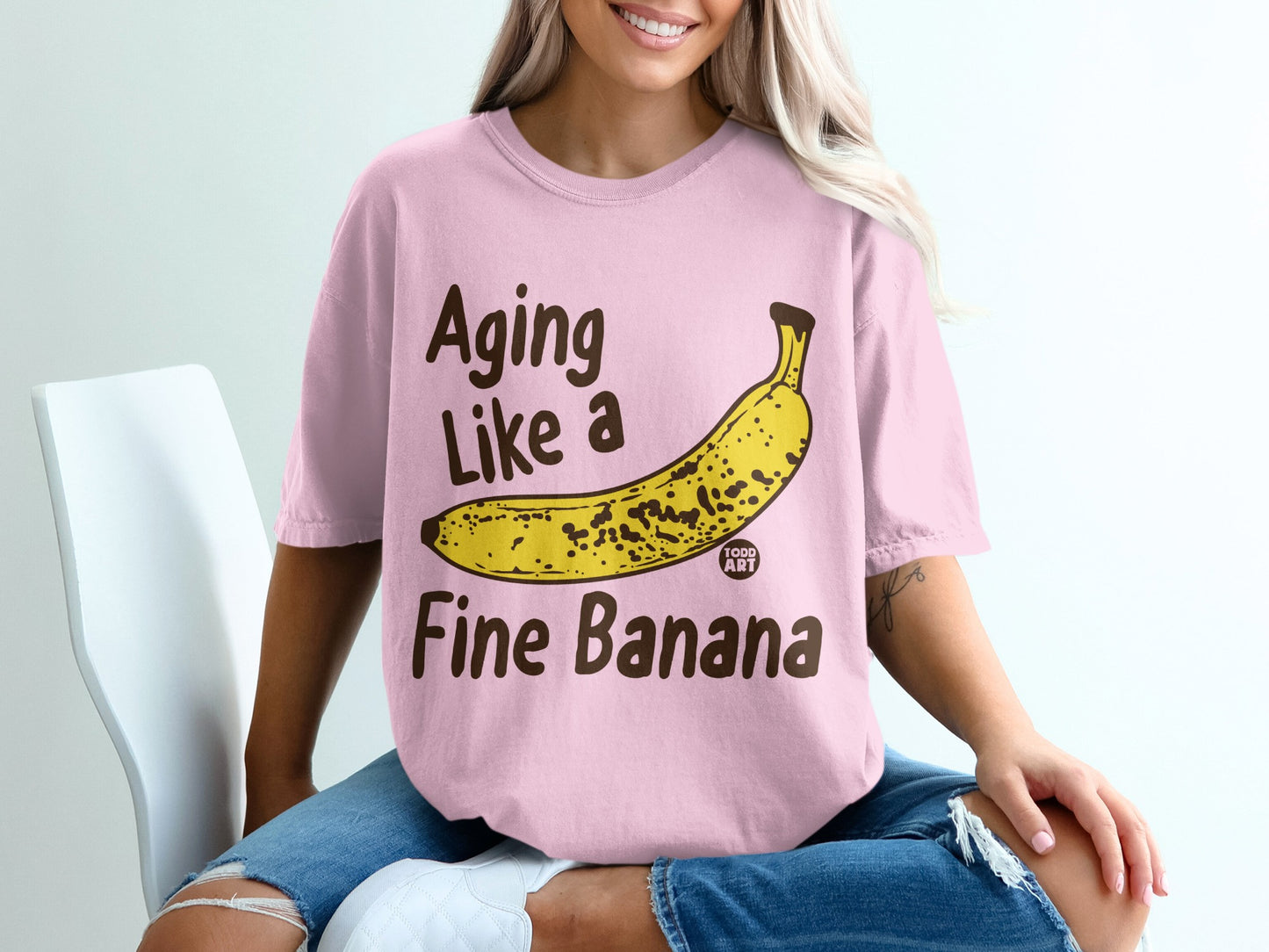 Aging Like a Fine Banana Humorous Quote Graphic product type
