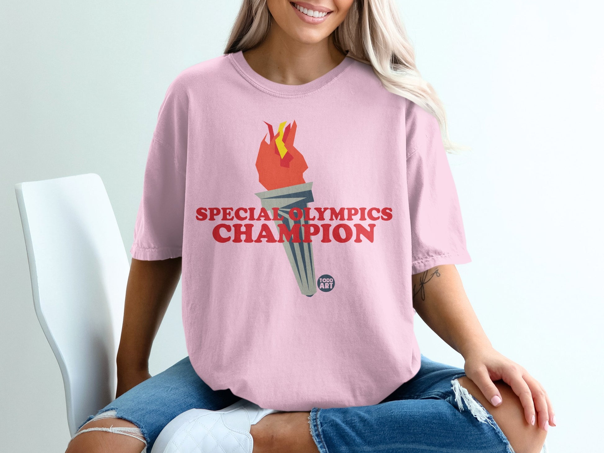 Pink Special Olympics Champion Torch Todd Art product type