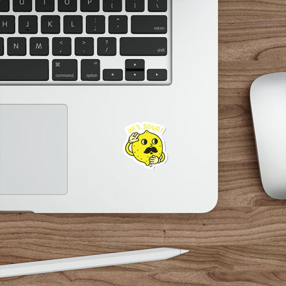 Yes Sour Cartoon Lemon Character Sticker Product