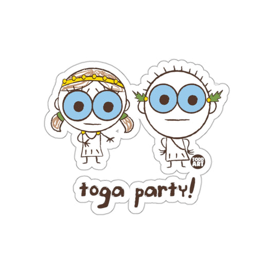 Cute Toga Party Characters Sticker Todd Art Design Sticker