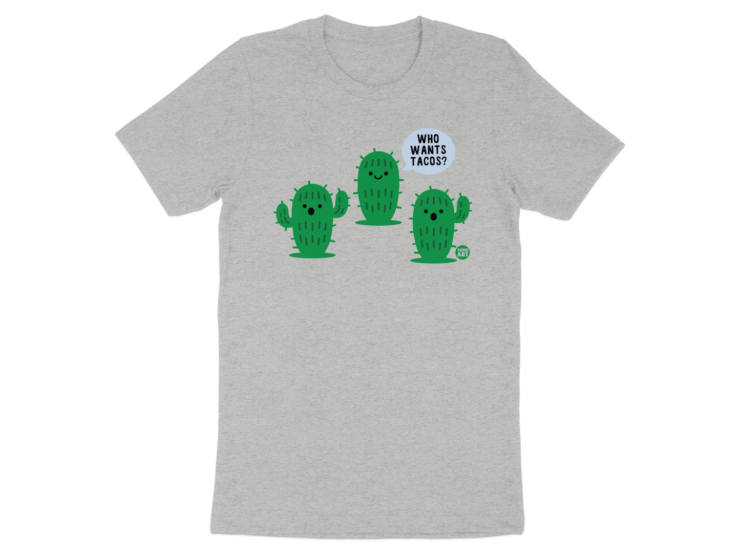 Funny Cactus Who Wants Tacos Graphic T-Shirt Design