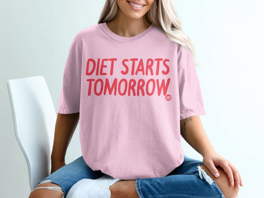 Diet Starts Tomorrow Statement T-shirt