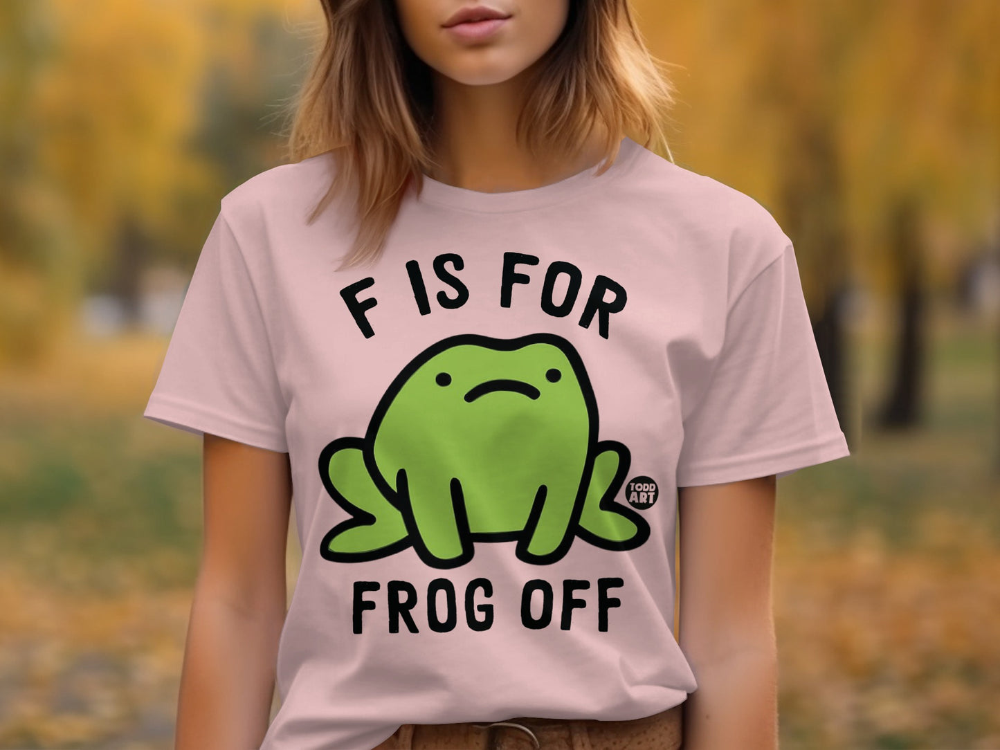F Is for Frog Off Graphic Tee shirt product type