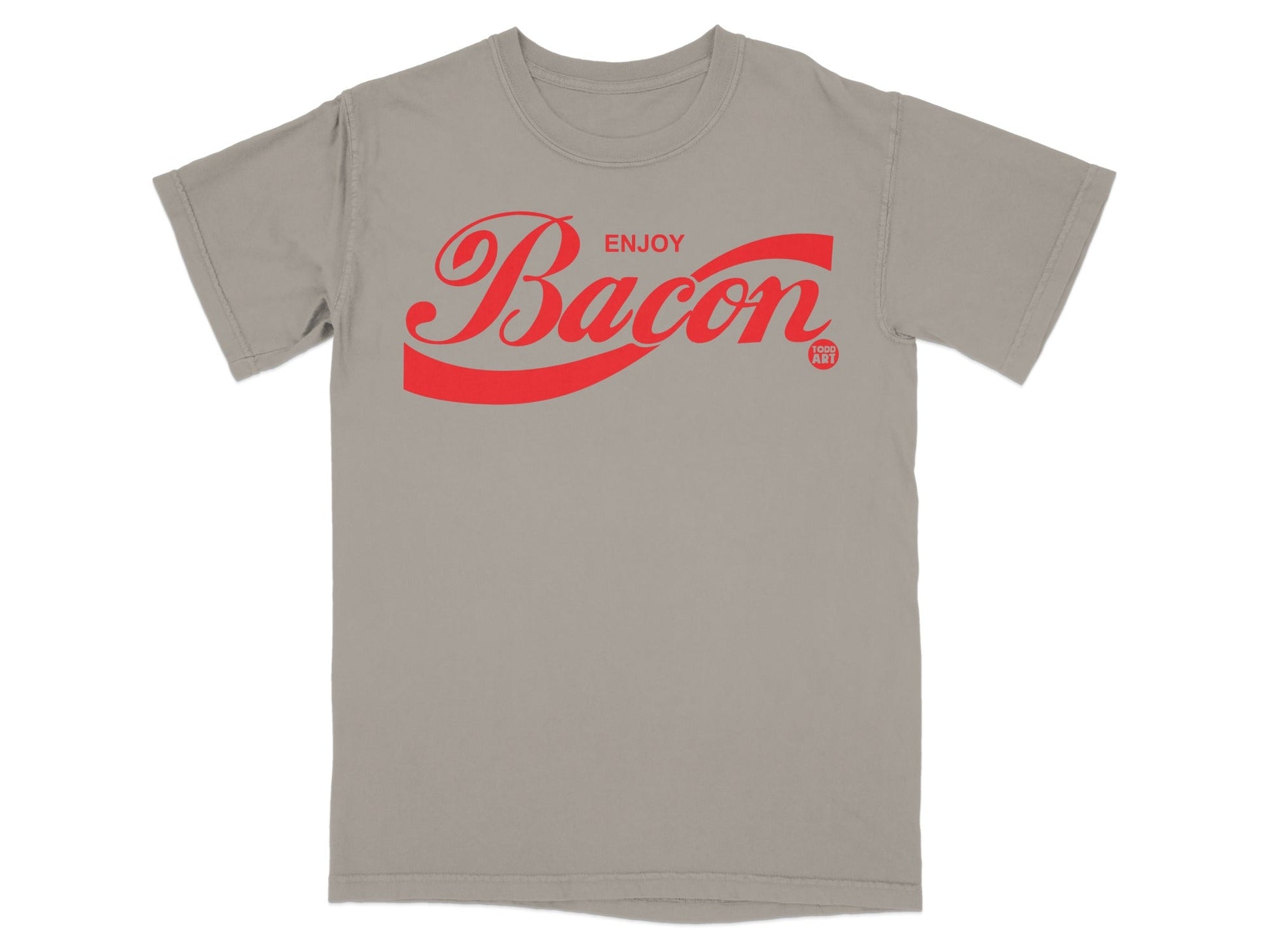 Enjoy Bacon Graphic Tee Retro Style T-Shirt