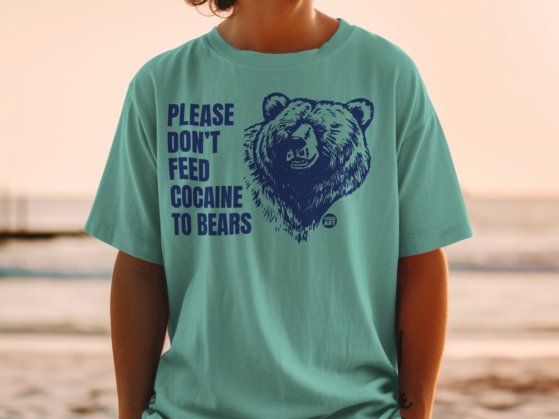 Please Don't Feed Cocaine to Bears Graphic Shirt